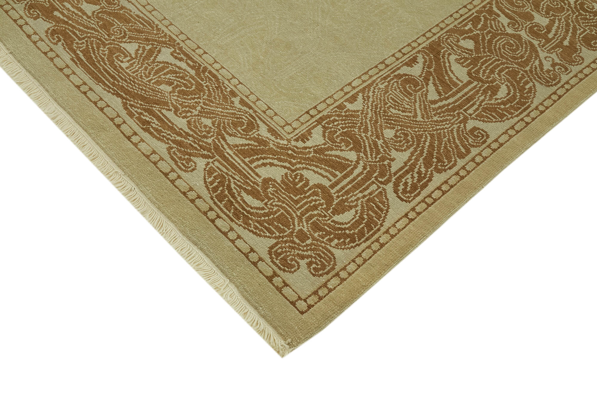 Handmade Wool Cotton Rug – Classic Beige Carpet | Vintage Turkish Hand Knotted Rug 8x10