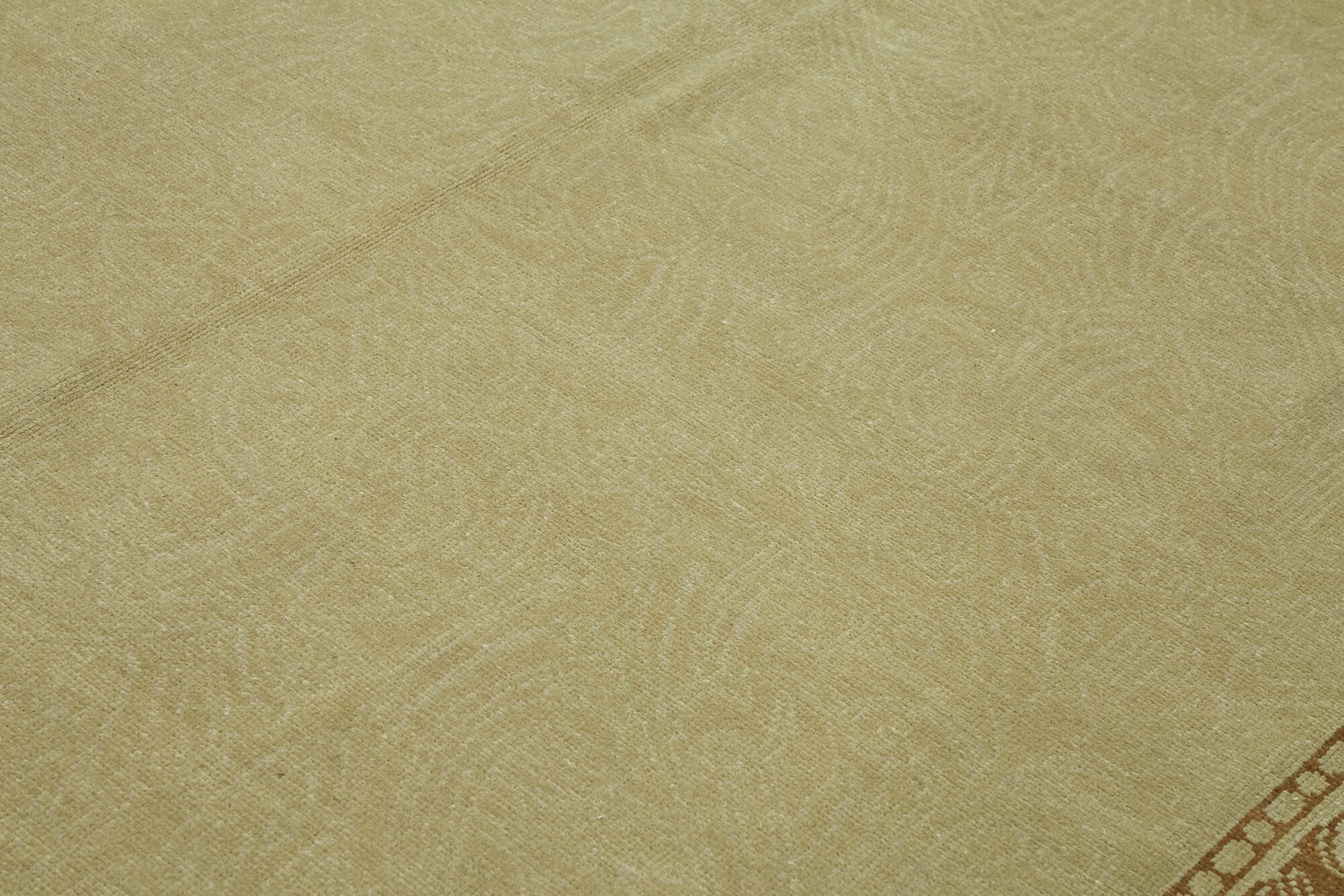 Handmade Wool Cotton Rug – Classic Beige Carpet | Vintage Turkish Hand Knotted Rug 8x10