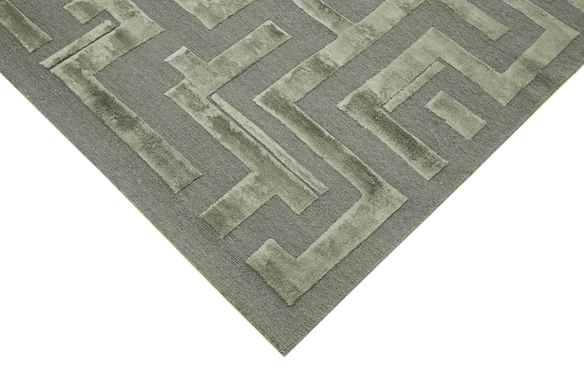 Handmade Wool Cotton Rug – Classic Beige Vintage Area Rug 7'9''x9'9'' for Living Room