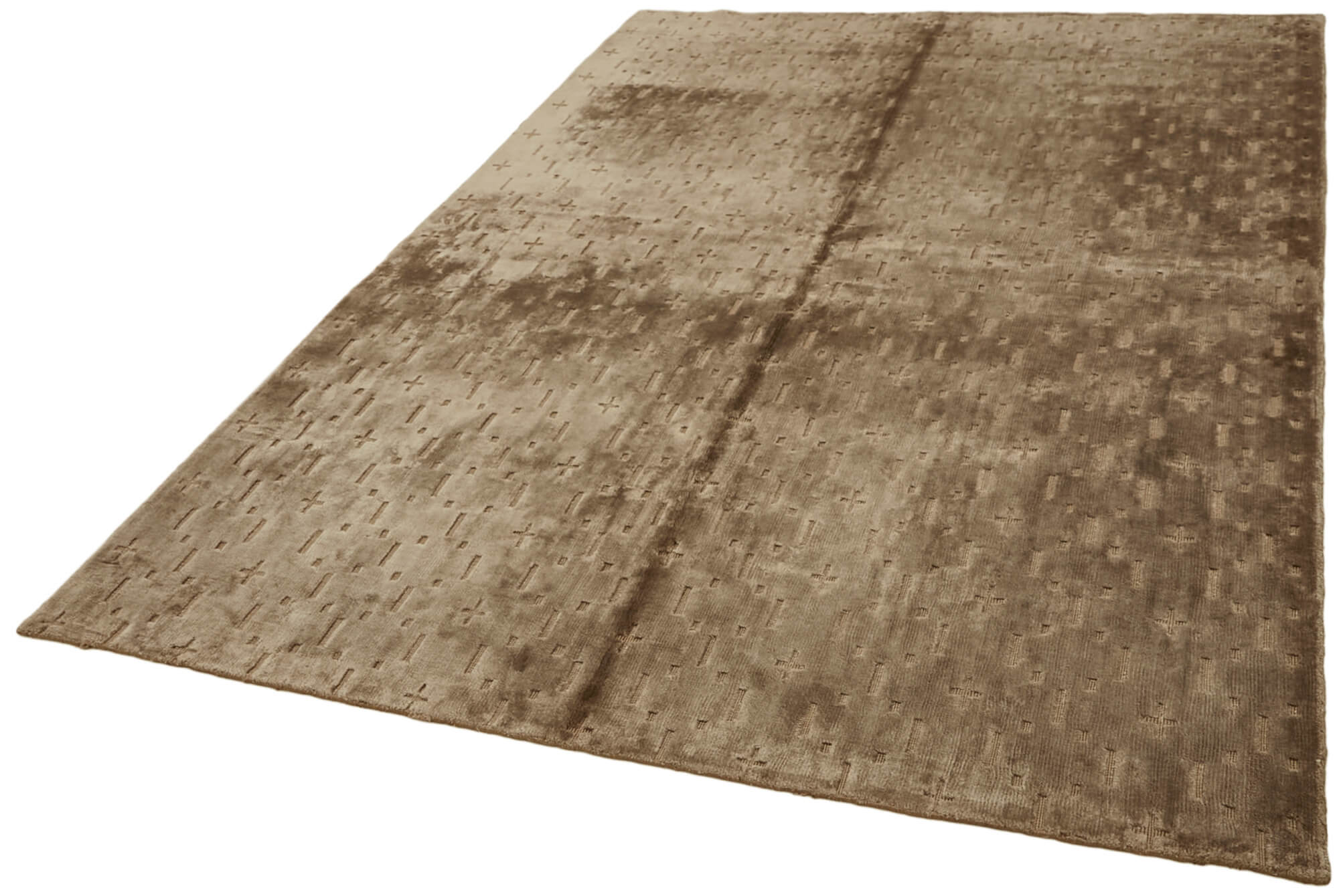 Handmade Wool Cotton Rug – Tebriz Brown Classic Style 6x9 Foot Durable Handmade Rug