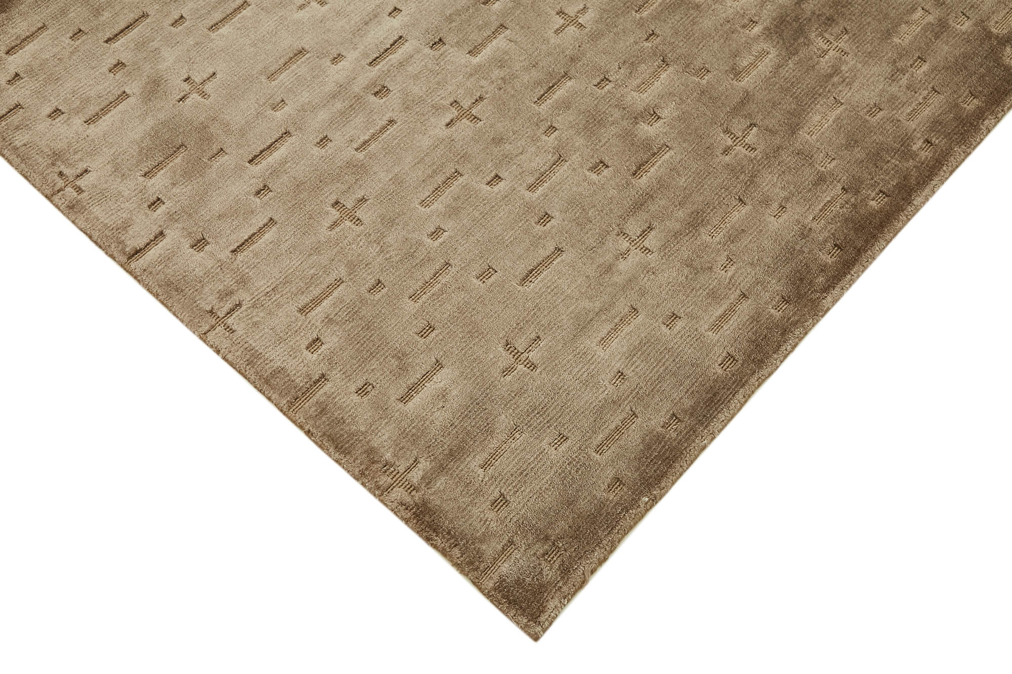 Handmade Wool Cotton Rug – Tebriz Brown Classic Style 6x9 Foot Durable Handmade Rug
