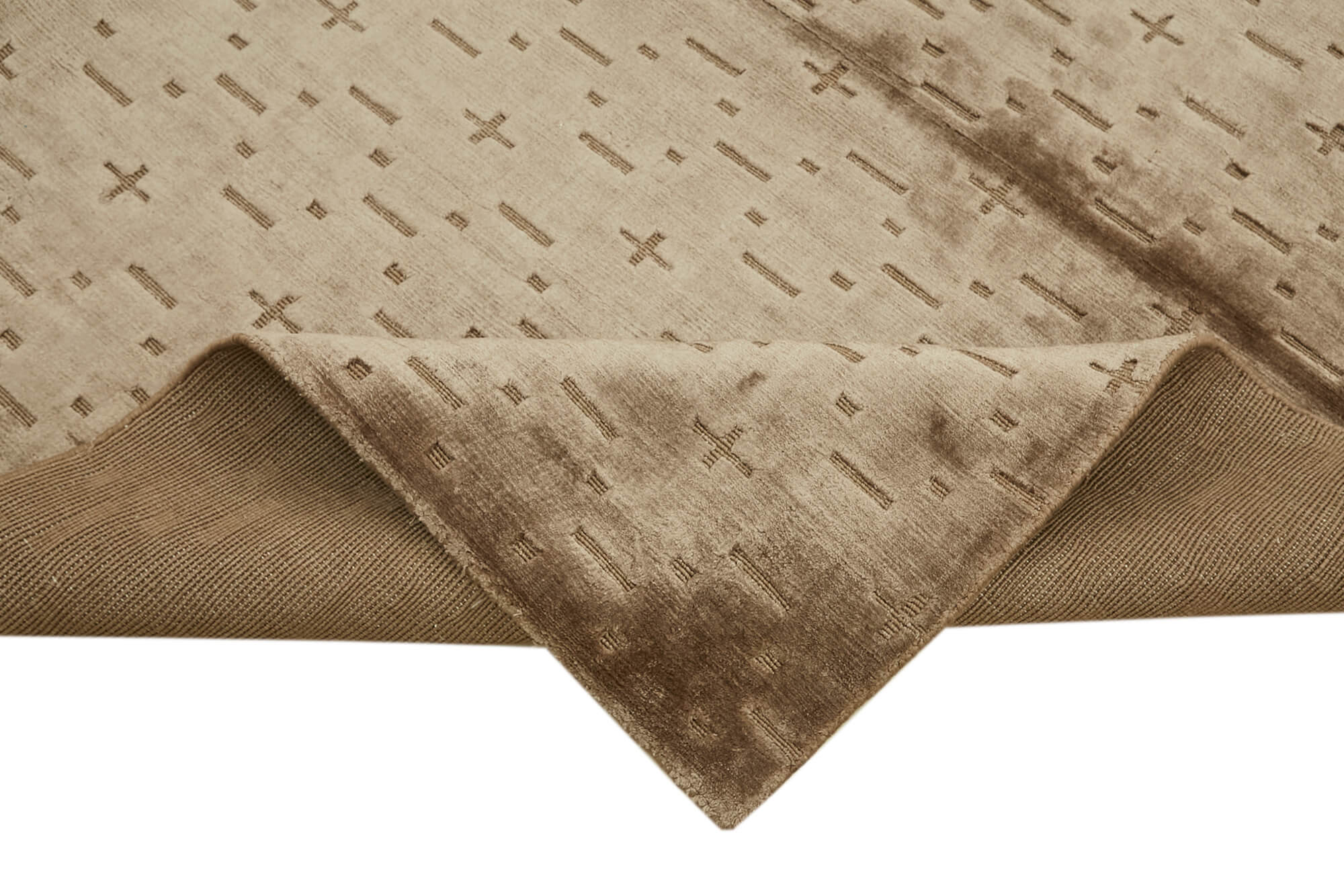 Handmade Wool Cotton Rug – Tebriz Brown Classic Style 6x9 Foot Durable Handmade Rug