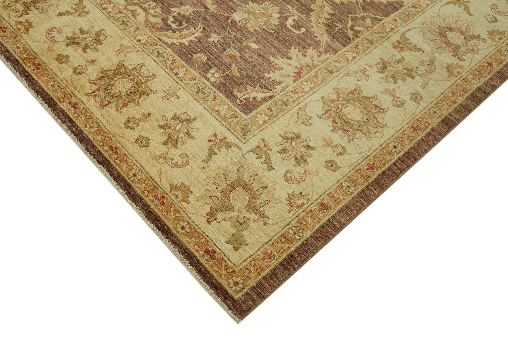 Handmade Wool Cotton Rug – Classic Beige Turkish Vintage Carpet 8'1''x10'2''