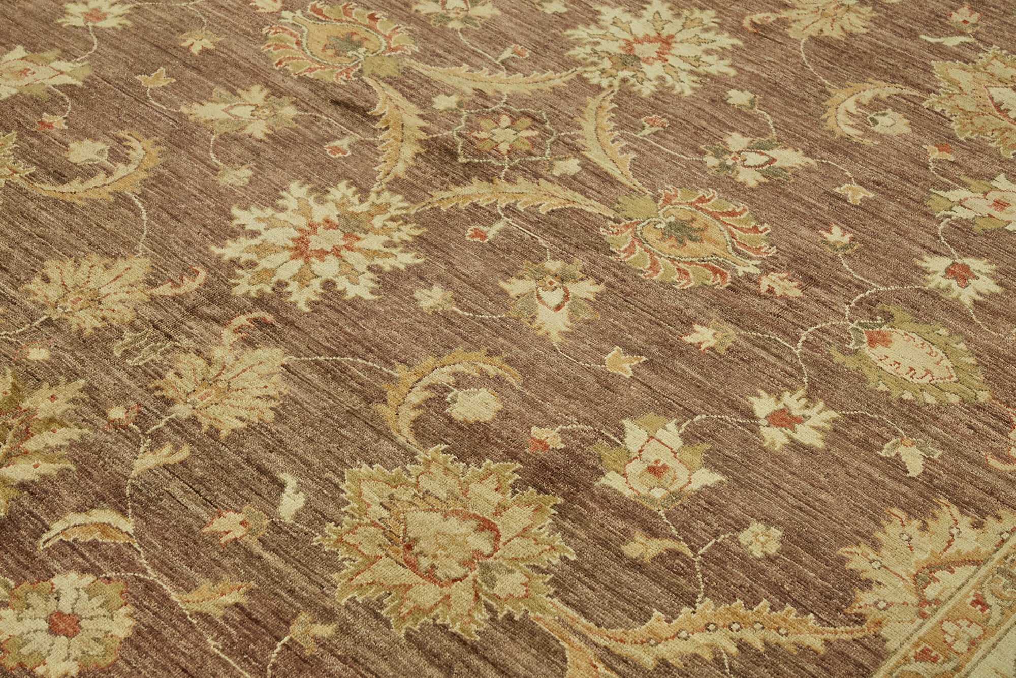 Handmade Wool Cotton Rug – Classic Beige Turkish Vintage Carpet 8'1''x10'2''