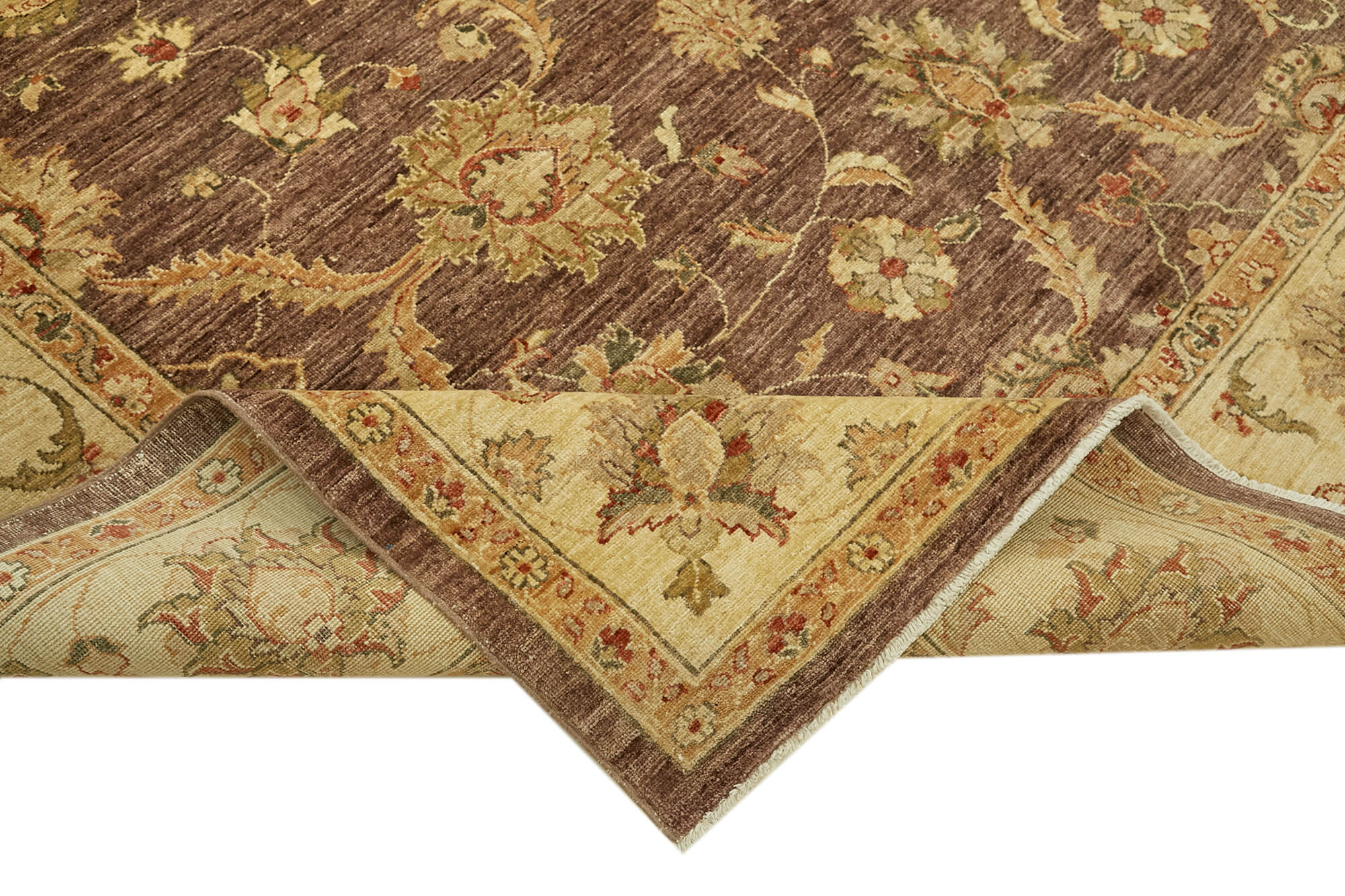 Handmade Wool Cotton Rug – Classic Beige Turkish Vintage Carpet 8'1''x10'2''