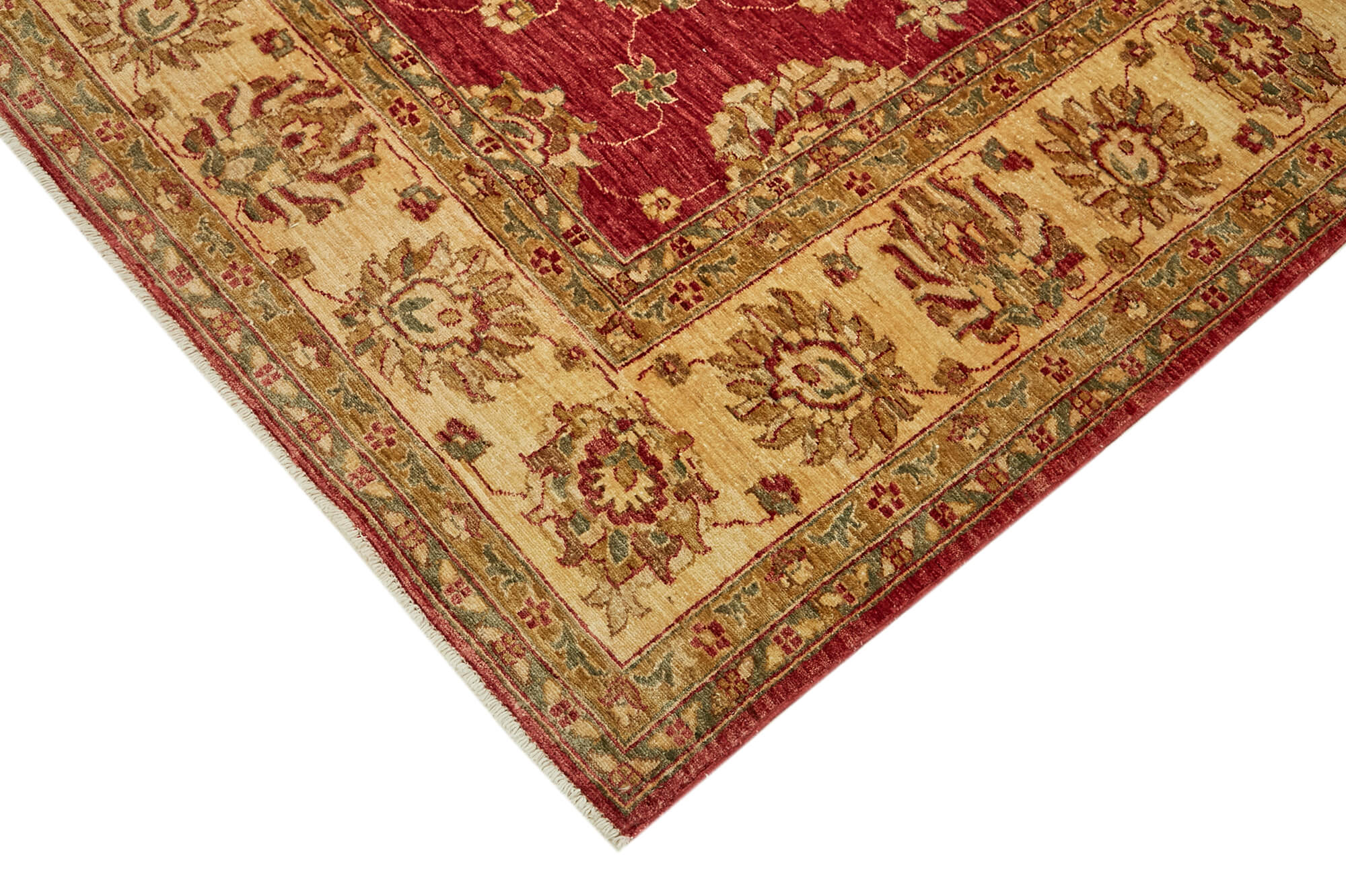 Handmade Wool Cotton Rug – Tebriz Classic Beige Vintage Area Rug 8'1''x9'9''