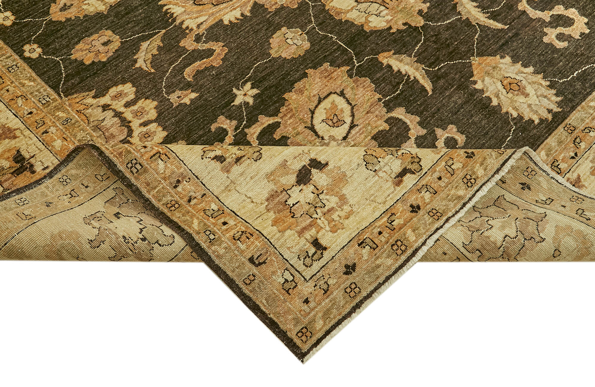 Handmade Wool Cotton Rug – Classic Beige Turkish Vintage Carpet 8'1''x9'6''