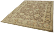 Handmade Wool Cotton Rug – Tebriz Classic Beige 7x9 Foot Vintage Area Rug
