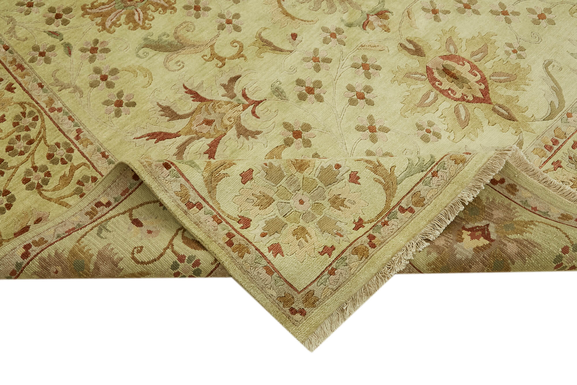Handmade Wool Cotton Rug - Classic Wool Rug | Vintage Turkish Carpet 8'x10'