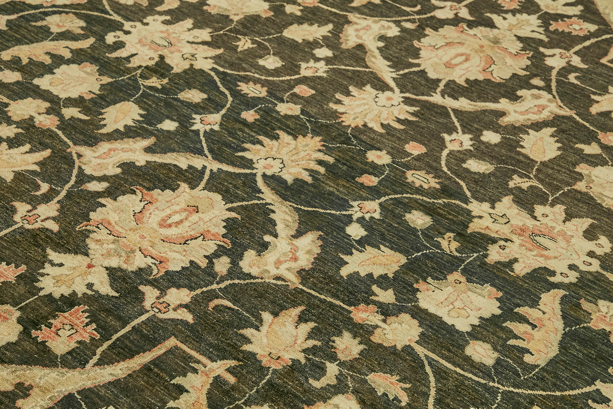 Handmade Wool Cotton Rug - Classic Area Rug 8'2''x10'0'' Beige Vintage Woven Carpet