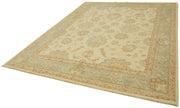 Handmade Wool Cotton Rug – Tebriz Classic Beige 8x10 Foot Vintage Area Rug