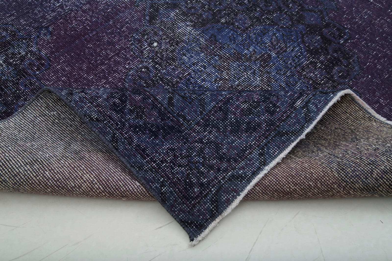 Handmade Wool Area Rug - Turkish Vintage Rug, Soft Vintage Floor Covering 5x14