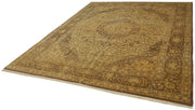 Handmade Wool Cotton Rug – Classic Area Rug 8'2''x10'2'' Beige Wool Texture