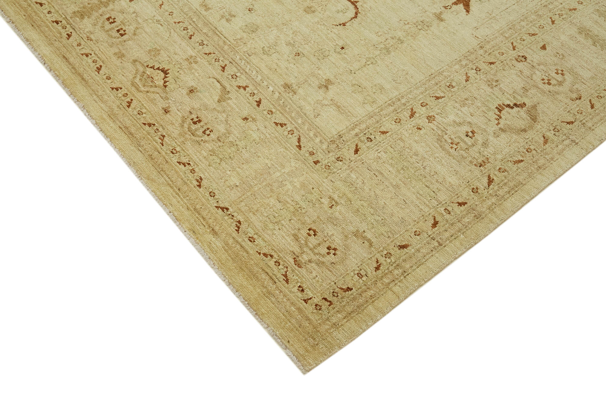 Handmade Wool Cotton Rug – Classic Beige Vintage Area Rug 7'10"x10'0" by Agacan