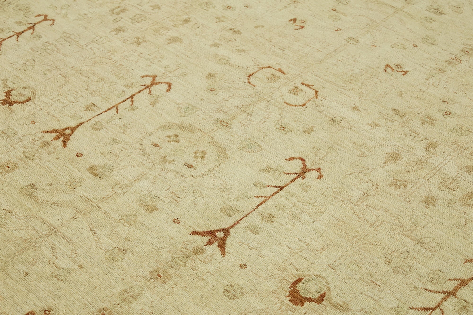 Handmade Wool Cotton Rug – Classic Beige Vintage Area Rug 7'10"x10'0" by Agacan