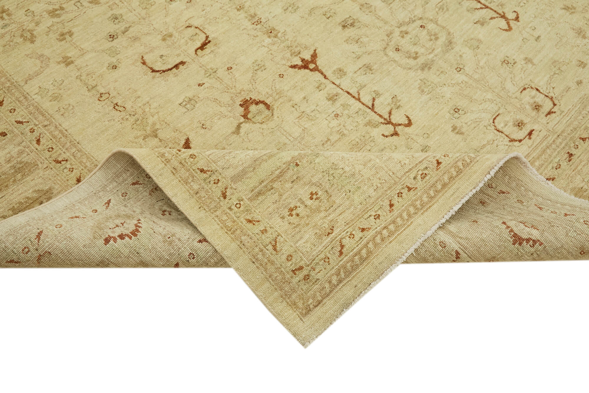 Handmade Wool Cotton Rug – Classic Beige Vintage Area Rug 7'10"x10'0" by Agacan