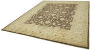 Handmade Wool Cotton Rug - Classic Beige Vintage Area Rug 8x11 Turkish Wool Carpet