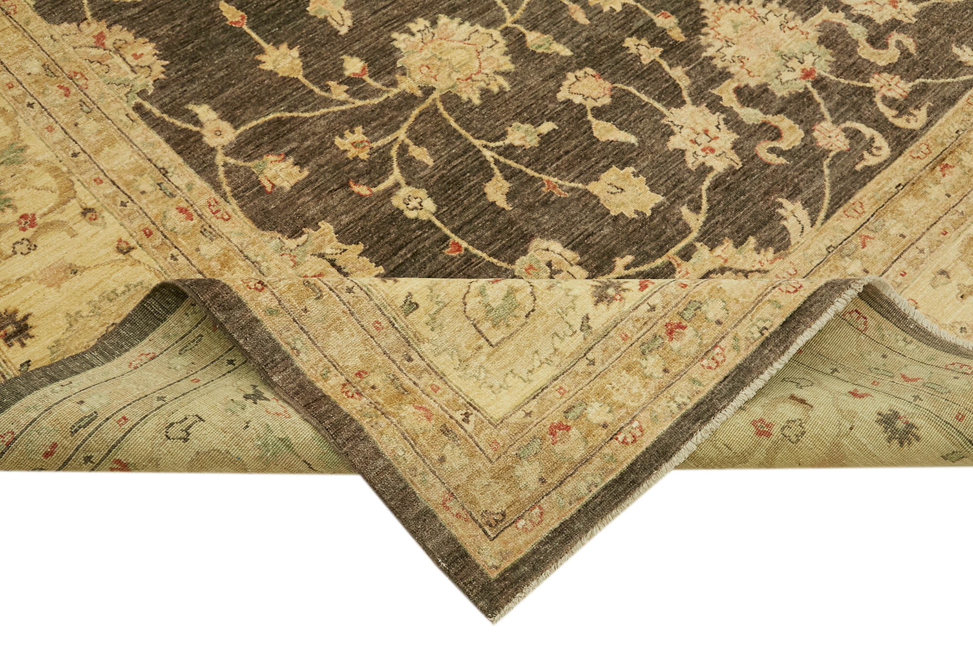 Handmade Wool Cotton Rug - Classic Beige Vintage Area Rug 8x11 Turkish Wool Carpet
