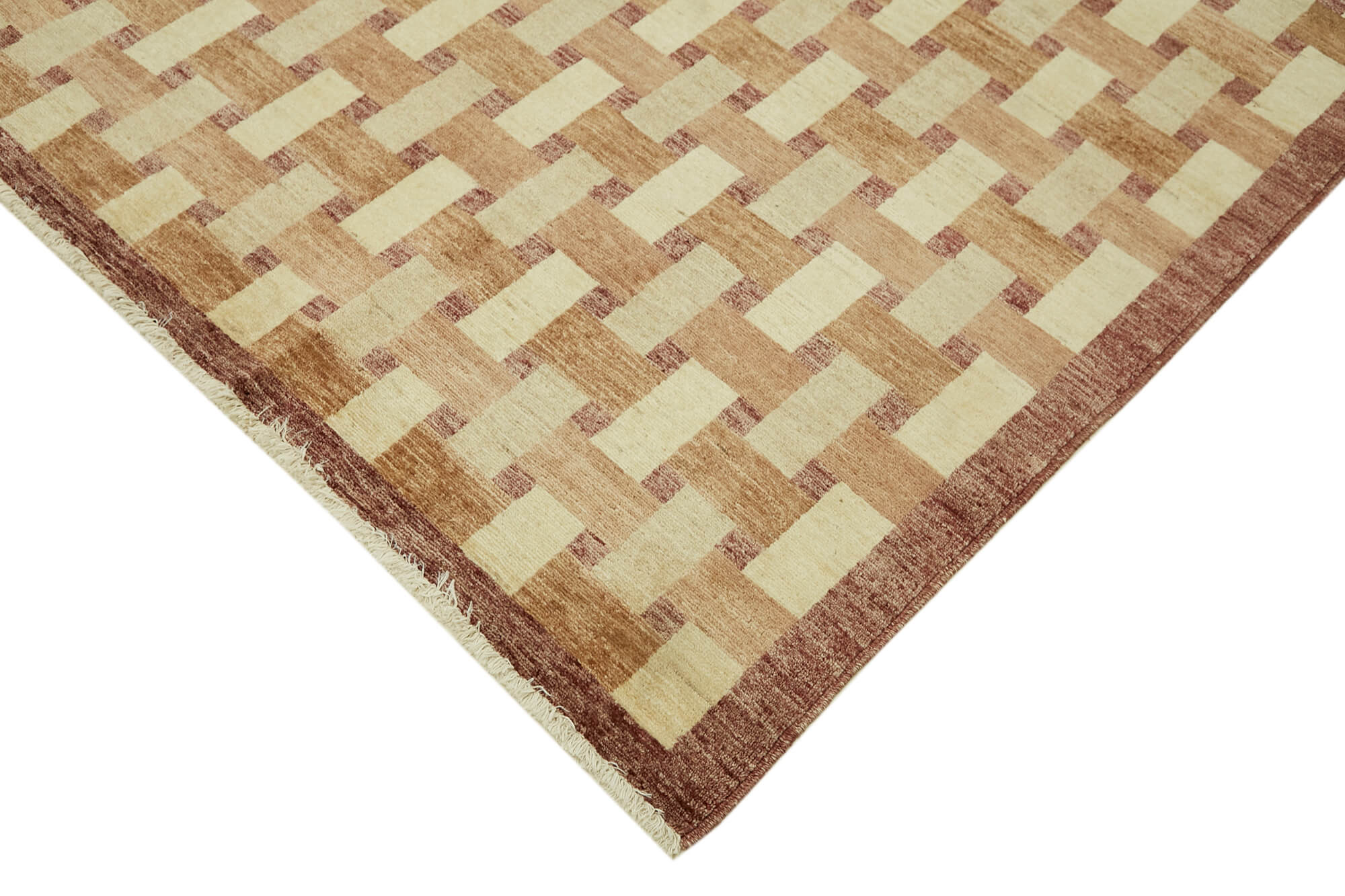 Handmade Wool Cotton Rug – Tebriz Classic Beige Vintage Area Rug 8'8''x11'8''