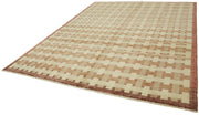 Handmade Wool Cotton Rug – Vintage Area Rug | Beige Classic Wool Carpet 9'x11'7"