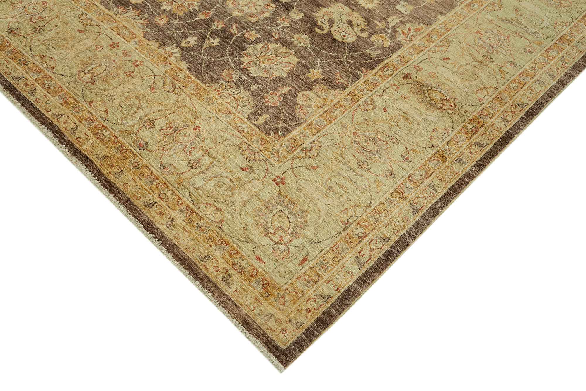 Handmade Wool Cotton Rug | Vintage Turkish Carpet Neutral Color Rug 9x11 ft