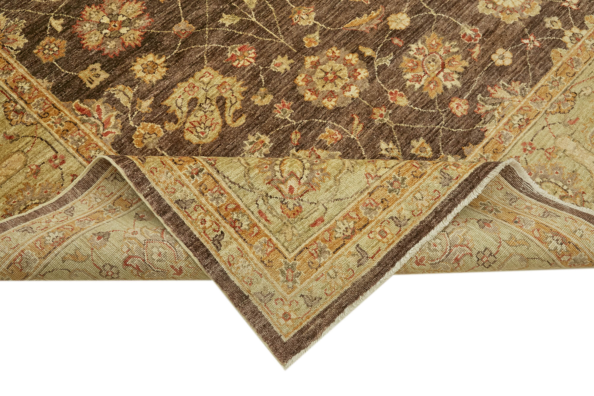 Handmade Wool Cotton Rug | Vintage Turkish Carpet Neutral Color Rug 9x11 ft