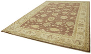Handmade Wool Cotton Rug – Tebriz Classic Beige Vintage Area Rug 9'0''x12'6''