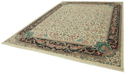 Handmade Wool Cotton Rug | Vintage Hand Woven Rug Turkish Handmade Carpet