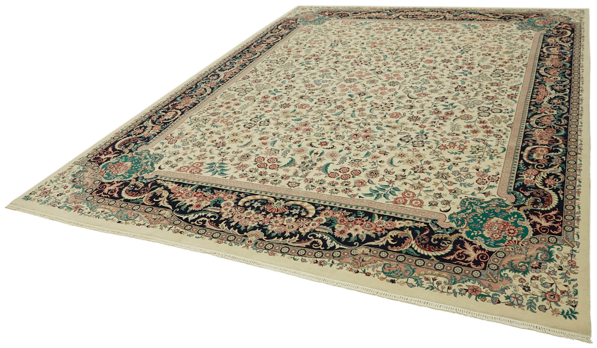 Handmade Wool Cotton Rug | Vintage Hand Woven Rug Turkish Handmade Carpet