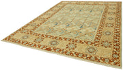 Handmade Wool Cotton Rug – Tebriz Vintage Area Rug 9'2'' x 11'10'' Classic Beige