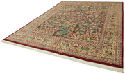 Handmade Wool Cotton Rug | Vintage Hand Woven Carpet – Beige Classic Style