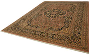 Handmade Wool Cotton Rug – Classic Style Carpet | Beige Vintage Area Rug 9'1''x12'1''