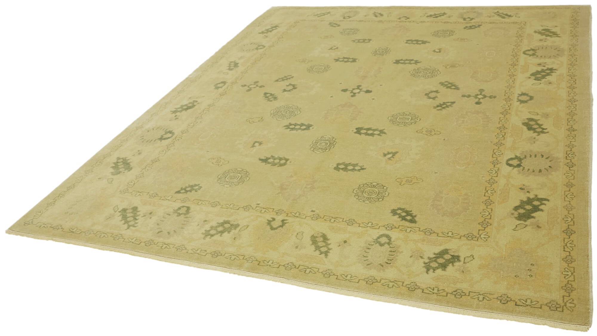 Handmade Wool Cotton Rug | Classic Beige Area Rug with Durable Cotton Weave