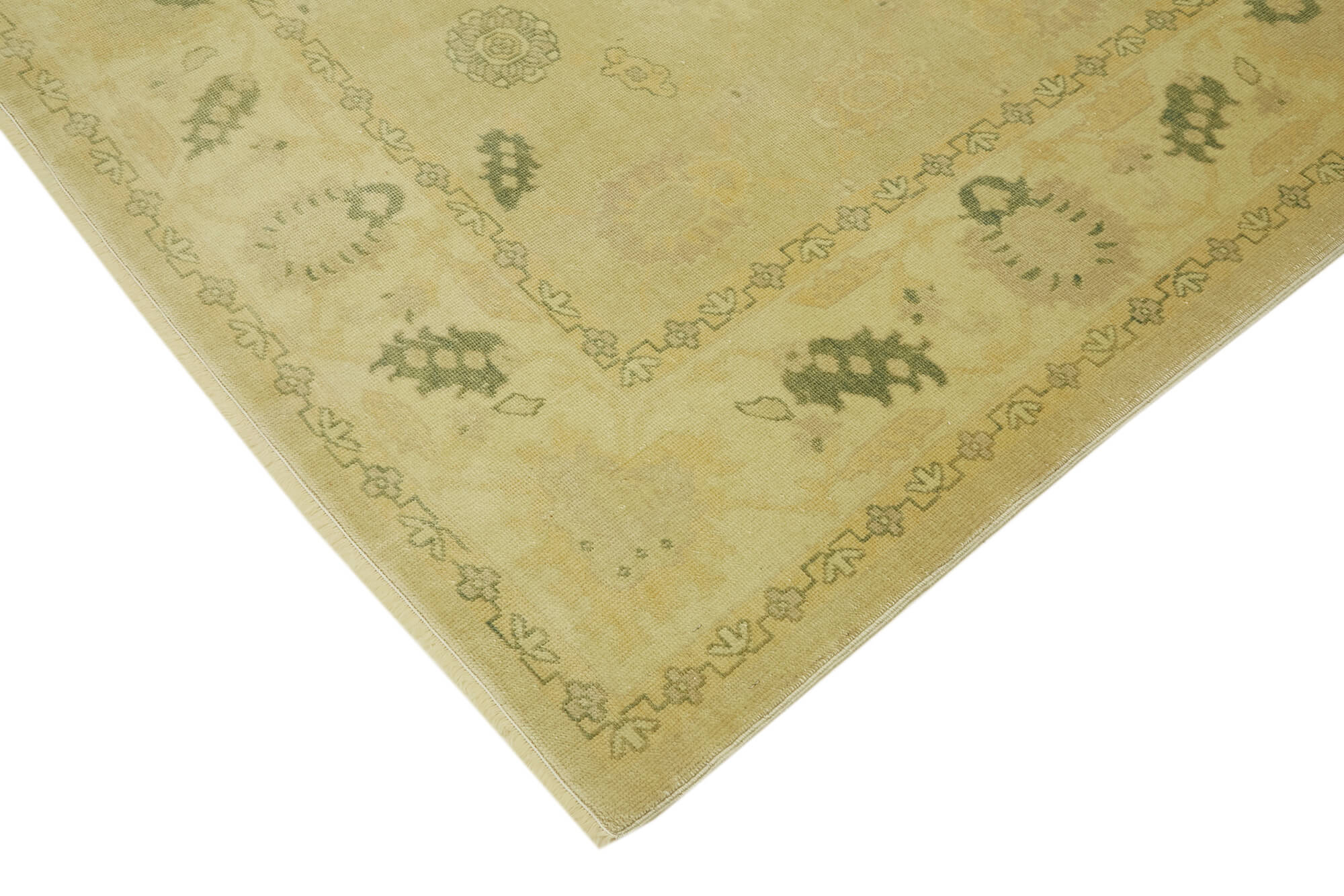 Handmade Wool Cotton Rug | Classic Beige Area Rug with Durable Cotton Weave