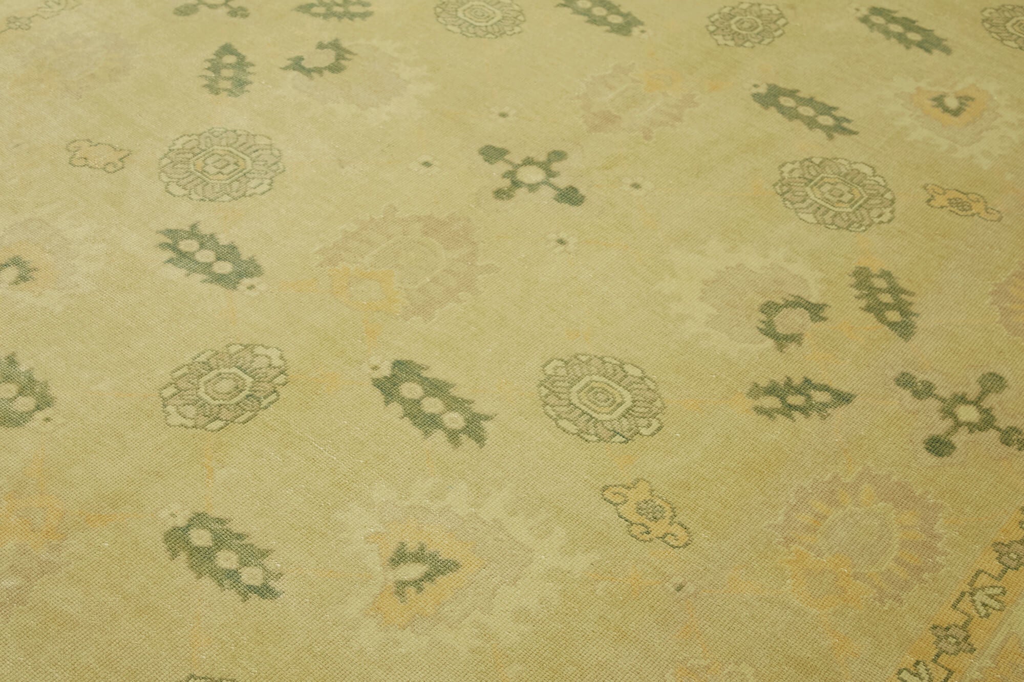 Handmade Wool Cotton Rug | Classic Beige Area Rug with Durable Cotton Weave