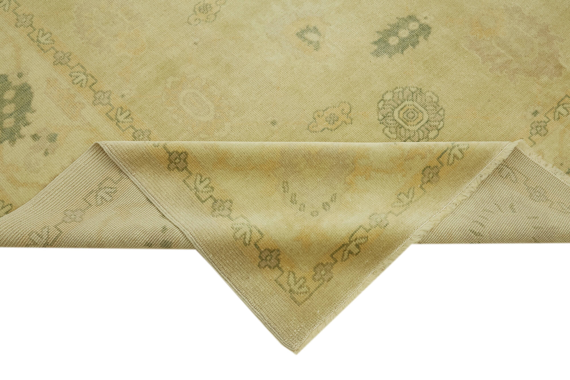 Handmade Wool Cotton Rug | Classic Beige Area Rug with Durable Cotton Weave