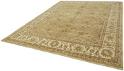 Handmade Wool Cotton Rug – Tebriz Beige Classic Style 8x12 Wool Rug