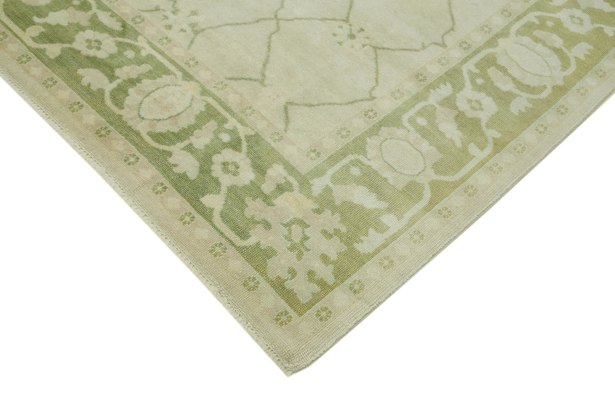 Handmade Wool Cotton Rug – Classic Beige Vintage Turkish Carpet 8'1''x9'10''