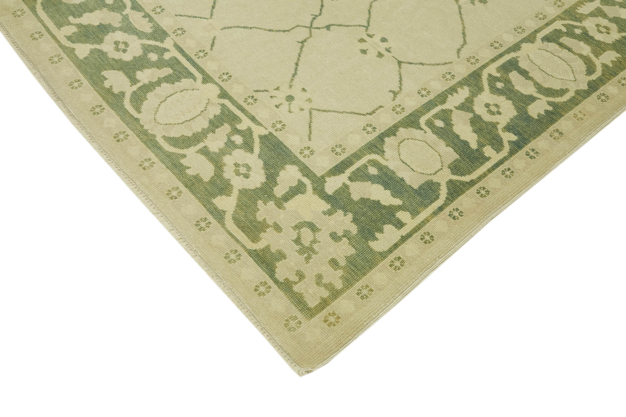 Handmade Wool Cotton Rug | Tebriz Beige Vintage Wool Cotton Carpet 8x10