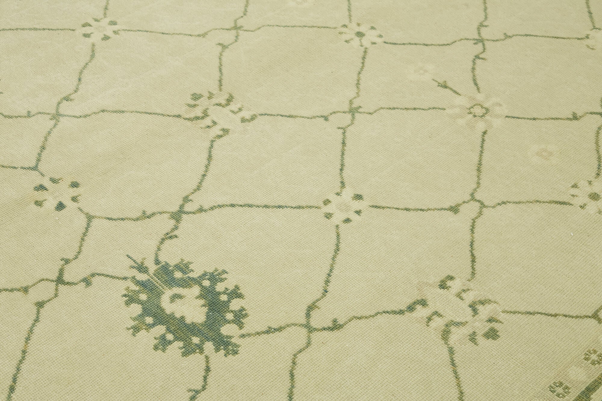 Handmade Wool Cotton Rug | Tebriz Beige Vintage Wool Cotton Carpet 8x10