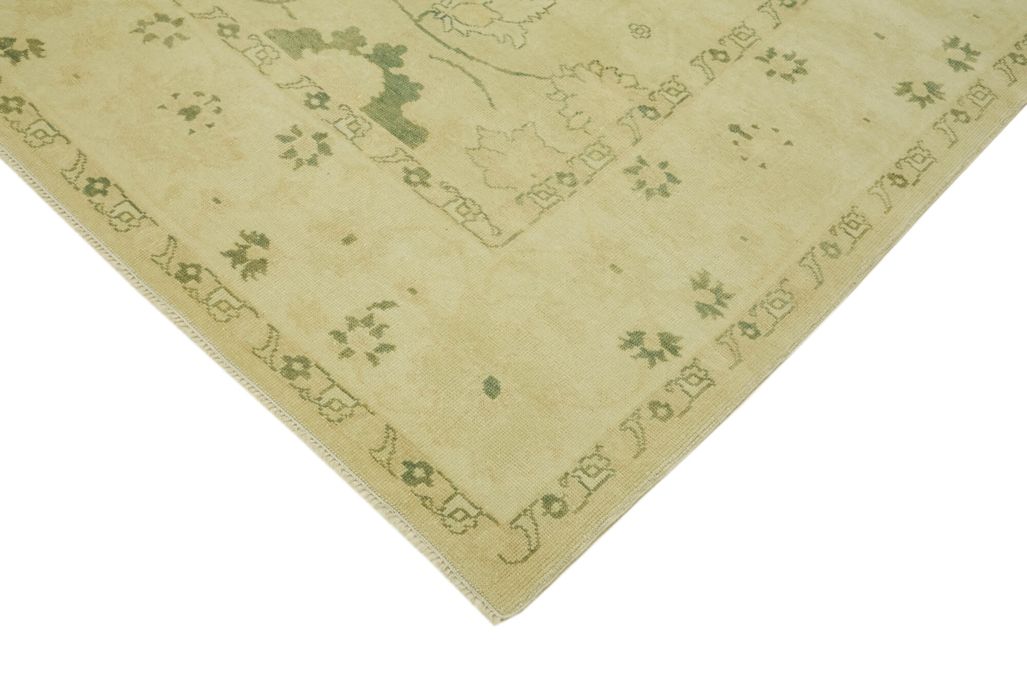 Handmade Wool Cotton Rug – Classic Beige Vintage Area Rug 8'3''x10'2'' by Agacan