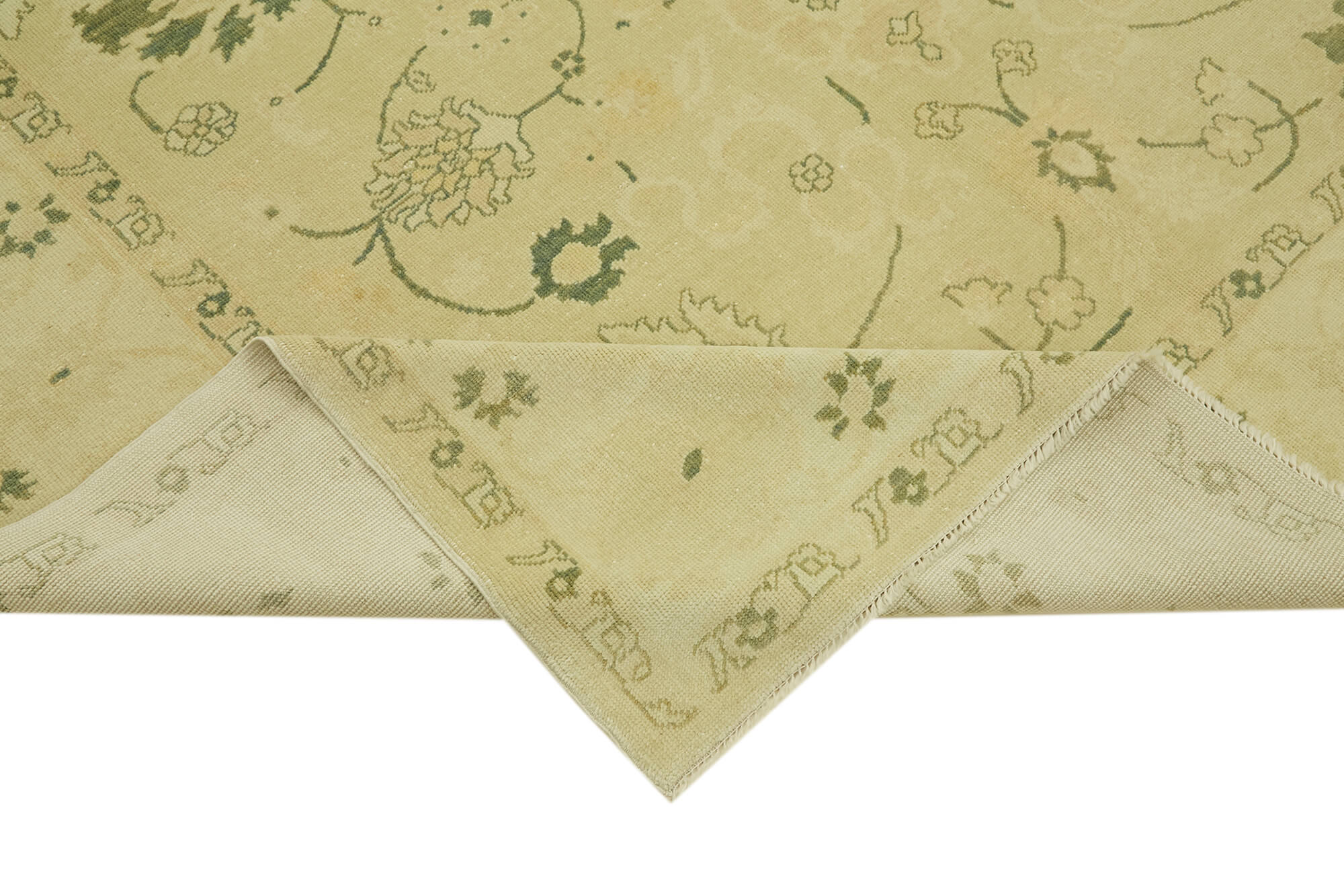 Handmade Wool Cotton Rug – Classic Beige Vintage Area Rug 8'3''x10'2'' by Agacan