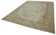 Handmade Wool Cotton Rug – Classic Beige Persian Area Rug 8'7''x11'10''