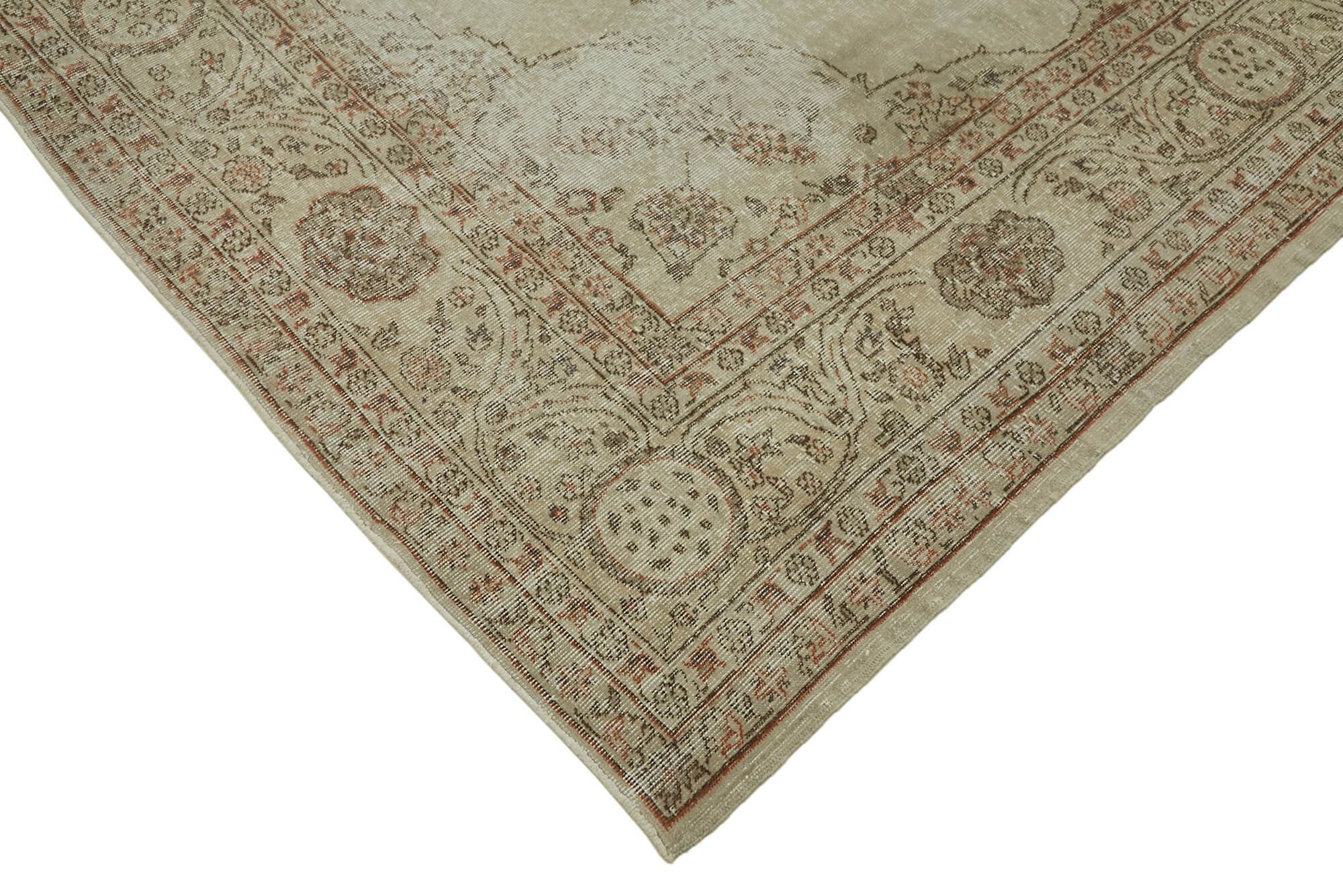 Handmade Wool Cotton Rug – Classic Beige Persian Area Rug 8'7''x11'10''