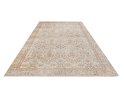 Handmade Wool Cotton Rug - Vintage Medallion 5x9 Brown Area Carpet for Living Room