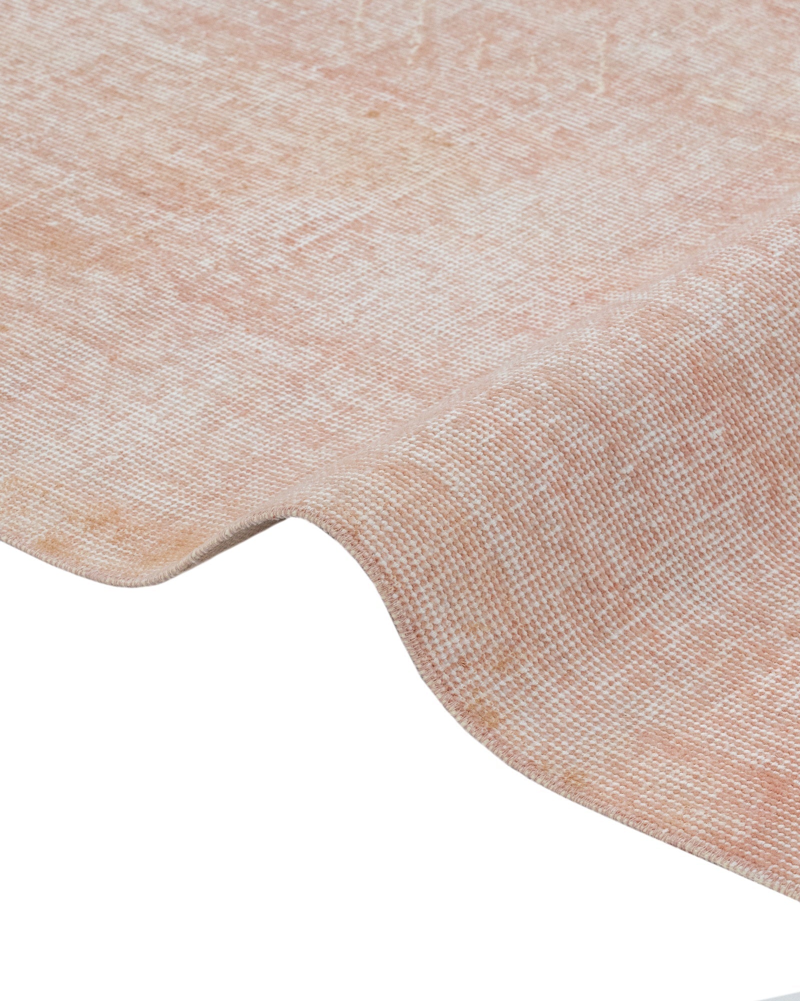 Handmade Wool Rug - Vintage Pink Floral Cotton Wool Blend 6x10 Area Rug