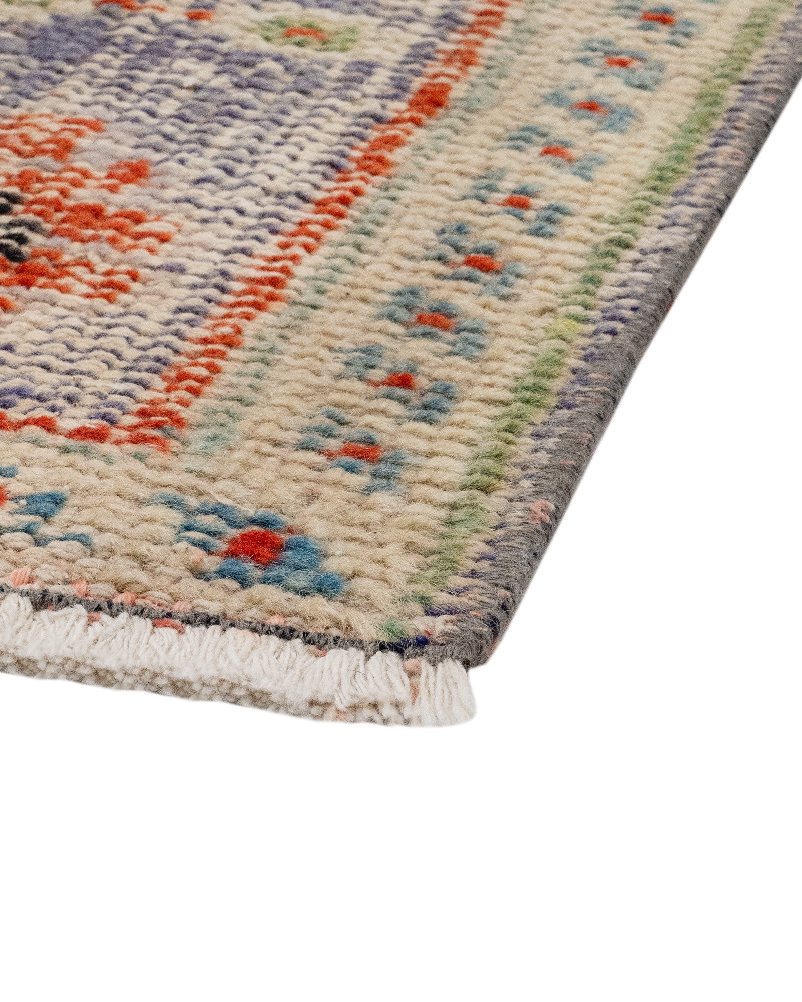 Vintage Wool Rug – Handmade Red Medallion Carpet 6x8 Area Rug | Durable Cotton Blend