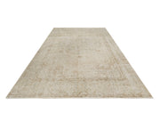 Handmade Wool Cotton Rug – Vintage Brown Medallion 6'8" x 10'2" Area Carpet