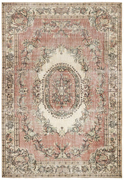 Handmade Wool Rug - Vintage Red Medallion 5'9" x 9'1" Cotton Blend Area Rug