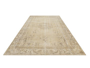 Handmade Wool Rug – Vintage Brown Medallion 6x10 Area Rug Cotton Blend